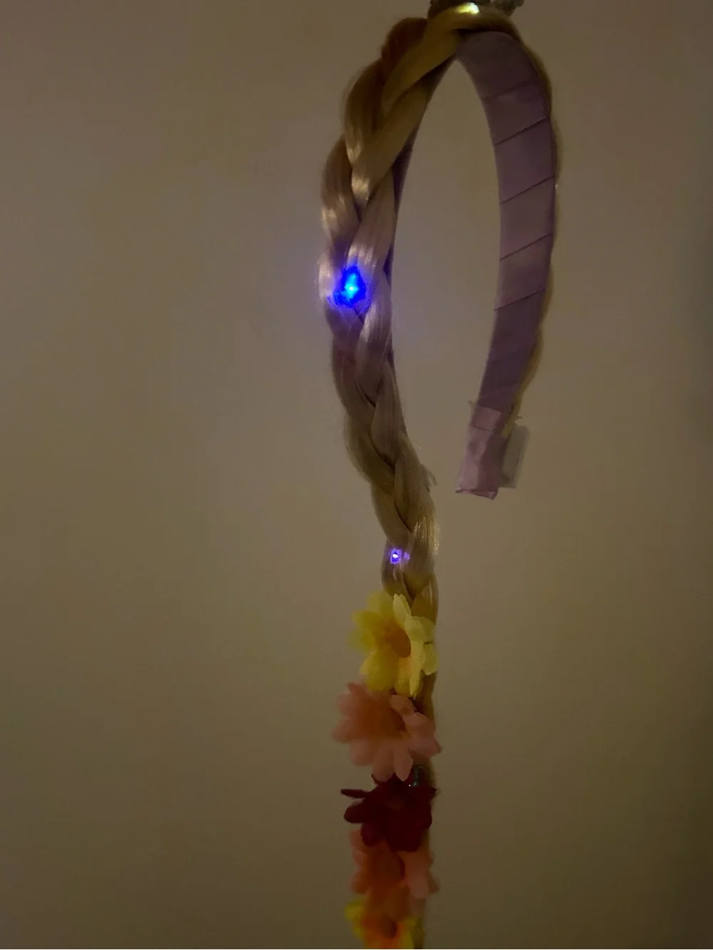 Rapunzel Tangled Light-Up LED Princess Costume Dress & Braid Headband Set 4T